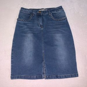 Ellison High Waisted Denim Skirt